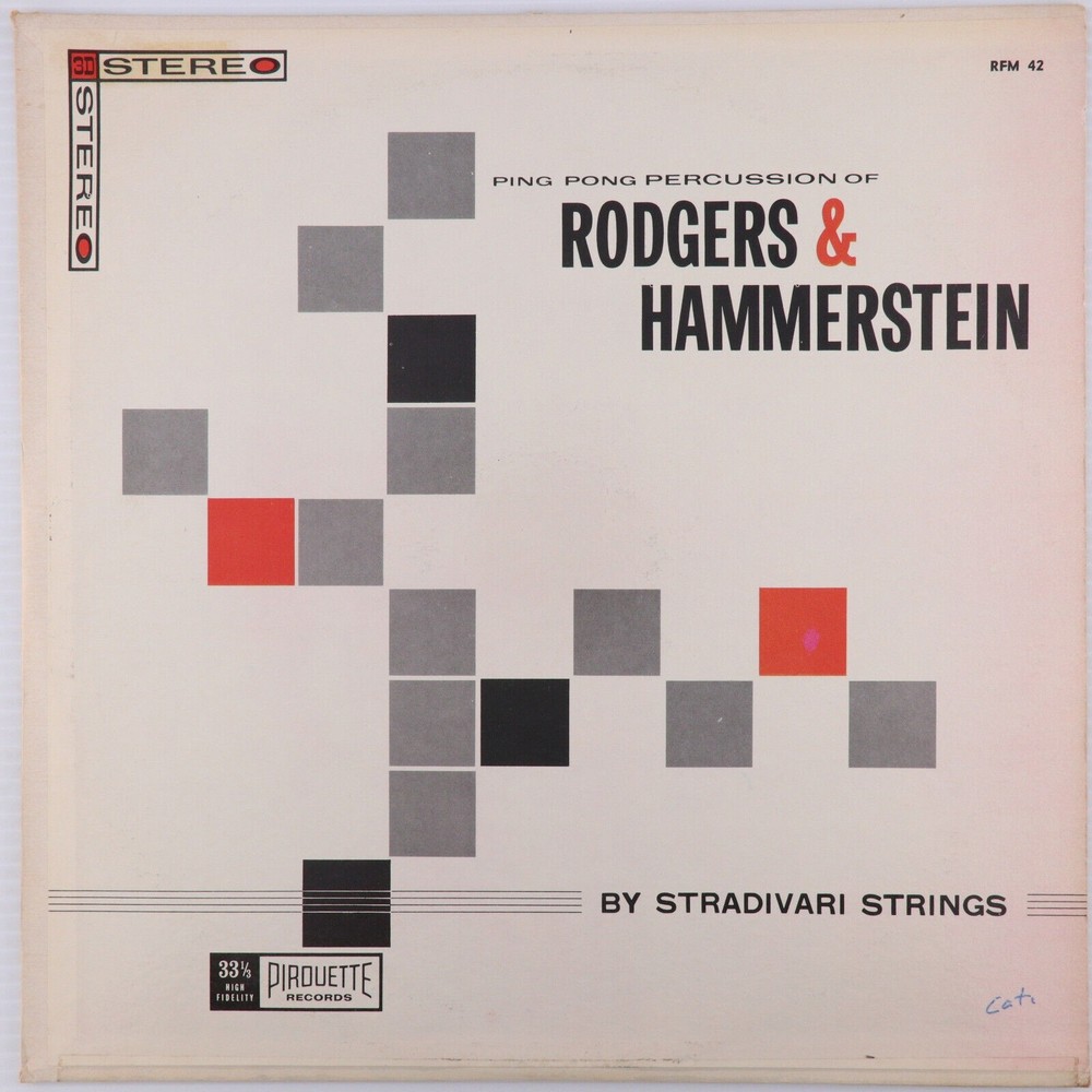Ping Pong Percussion Of Rodgers & Hammerstein Stradivari Strings 1969 LP Record